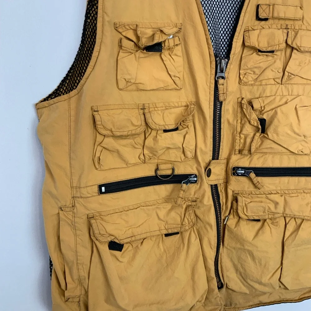 Kakadu Australia Sz Large Yellow Canvas Hunting‎ Fishing Safari Tactical Vest